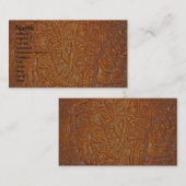 ユニークな芸術を切り分けるバリ島木 名刺 (正面/裏面)