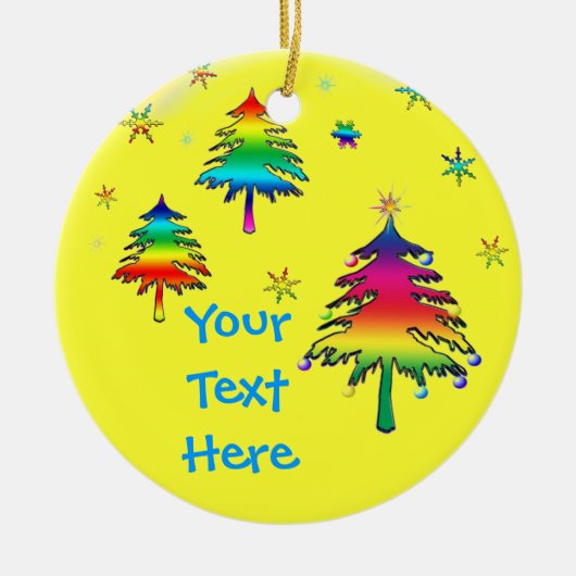ユニークな虹の木のオーナメント セラミックオーナメント (正面)