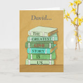 ユニークな記念日カードラブストーリーは私の読者を予約します カード (黄色い花)