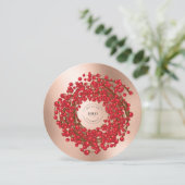 ユニークな赤い実のリース　貴社のロゴがここに シーズンカード (スタンド正面)