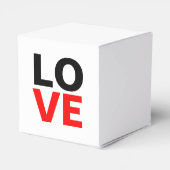 ユニークな赤い背景のラブロマンス フェイバーボックス (裏面サイド)