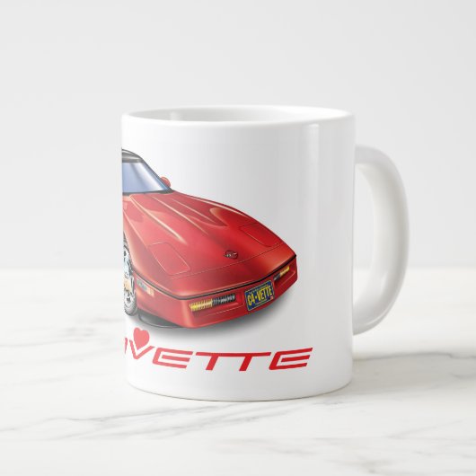 ユニークな車のデザインが大好きです ジャンボコーヒーマグカップ (正面右)