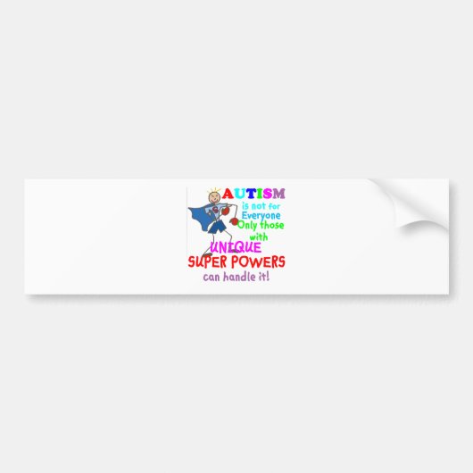 ユニークな軍事大国の自閉症 バンパーステッカー (正面)