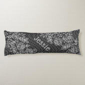 ユニークな透明なフローラルレースパーソナライズ ボディピロー (裏面)