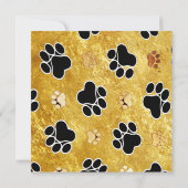 ユニークな金ゴールドホイルdagの足の歓喜のおもしろい 招待状 (裏面)