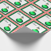 ユニークな釣り 釣り人 クリスマス ラッピングペーパー (角)