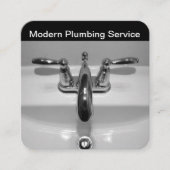 ユニークな鉛管工ビジネスプロフィールカード スクエア名刺 (正面)