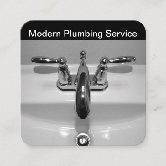 ユニークな鉛管工ビジネスプロフィールカード スクエア名刺 (正面)