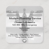 ユニークな鉛管工ビジネスプロフィールカード スクエア名刺 (裏面)