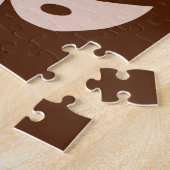 ユニークな銅のMonsteraの熱帯プラント設計 ジグソーパズル (側面)