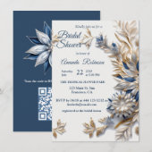 ユニークな雪の結晶のフェスティブな冬のデザイン 招待状 (正面/裏面)