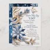 ユニークな雪の結晶のフェスティブな冬のデザイン 招待状 (正面/裏面)