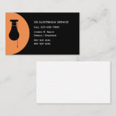 ユニークな電気技師の名刺 名刺 (正面/裏面)