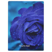 ユニークな青のバラの花 クリップボード (裏面)