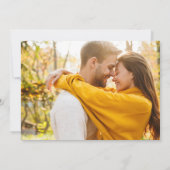 ユニークな青黄色のウェディングフォトSave the Date セーブザデート (裏面)