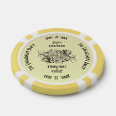 ユニークな黄色のエンゲージメントパーティー招待状 ポーカーチップ (シングル)