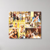 ユニークな12枚の写真のコラージュ ミニマル シンプル キャンバスプリント (正面)