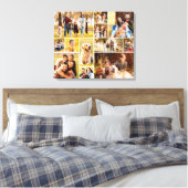 ユニークな12枚の写真のコラージュ ミニマル シンプル キャンバスプリント (インサイチュ (寝室))