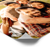 ユニークな12枚の写真のコラージュ ミニマル シンプル ポスター (角)