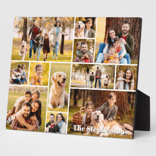 ユニークな12枚の写真コラージュ名はシンプルです。 フォトプラーク