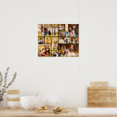 ユニークな12枚の写真コラージュ名はシンプルです。 ポスター (キッチン)