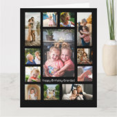 ユニークな12枚の写真コラージュ ミニマル シンプルなモノтаж カード (正面)