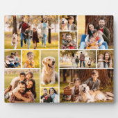 ユニークな12枚の写真コラージュ ミニマル シンプル フォトプラーク (正面)