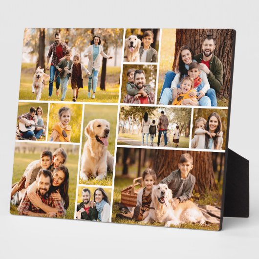 ユニークな12枚の写真コラージュ ミニマル シンプル フォトプラーク (側面)