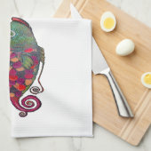 ユニークな2つの虹のお洒落な魚の組のカップル非常に キッチンタオル (四つ折り)