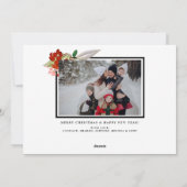 ユニークな2枚の写真 楽しいメリークリスマス シーズンカード (裏面)