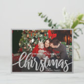 ユニークな4枚の写真グリッド 4枚の写真のコラージュ ホリデー招待状 招待状 (スタンド正面)