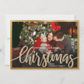 ユニークな4枚の写真グリッド 4枚の写真コラージュ ホリデー招待状 招待状 (正面)