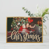 ユニークな4枚の写真グリッド 4枚の写真コラージュ ホリデー招待状 招待状 (スタンド正面)