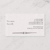 ユニークな(雄ジカの)枝角の名刺 名刺 (裏面)