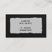 ユニークなdjのイニシャルのスピーカーの名刺 名刺 (裏面)