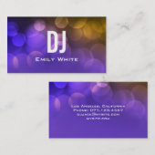 ユニークなDJの名刺|の紫色 名刺 (正面/裏面)