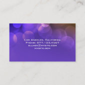 ユニークなDJの名刺|の紫色 名刺 (裏面)