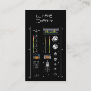 ユニークなDJの音楽業界カード 名刺