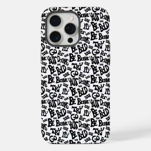 ユニークなiPhoneケース 励ましの言葉 "Be Bold" iPhoneケース (裏面)