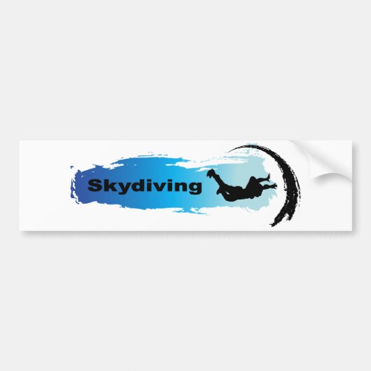 ユニークなSkydiving バンパーステッカー (正面)