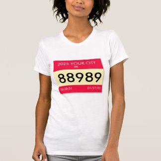 ユニークなTシャツにレースのゼッケンをカスタマイズ1 Tシャツ