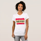ユニークなTシャツにレースのゼッケンをカスタマイズ1 Tシャツ (正面フル)