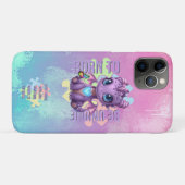 ユニークに生まれてきた – かわいい紫色のドラゴン Case-Mate iPhoneケース (裏面(横))