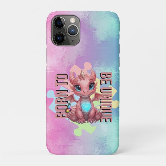 ユニークに生まれて可愛いピンクのドラゴン - インスピレーション Case-Mate iPhoneケース (裏)