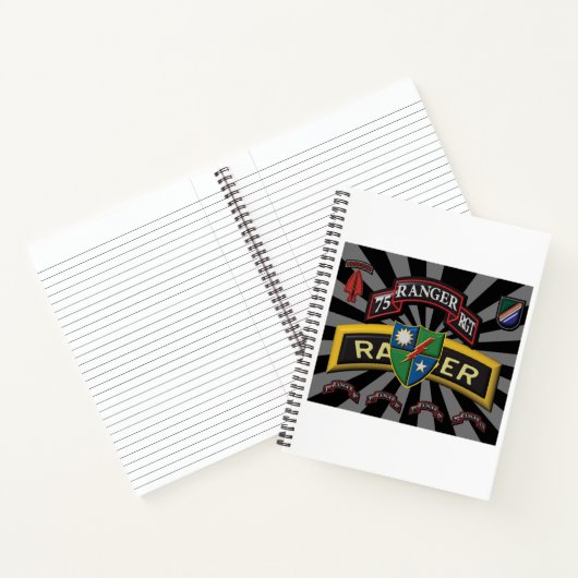 ユニークに設計された第75連隊贈与品 ノートブック (内部)