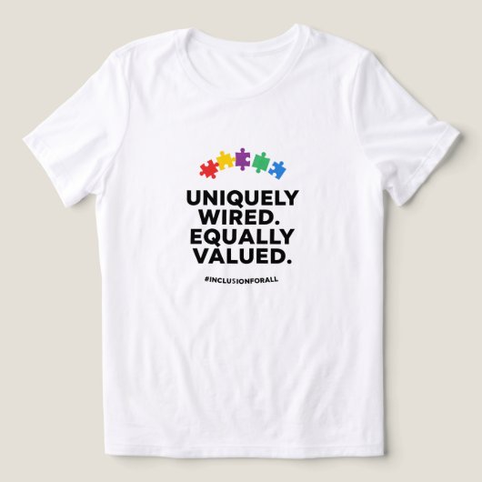 ユニークに配線された等しく価値ある意識アート トライブレンドTシャツ (デザイン正面)