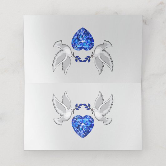 ユニークの座席表と愛とハート プレイスカード (内部開封)