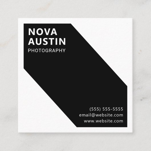 ユニークはっきりしたカスタム幾何モダン法 スクエア名刺 (正面)