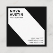 ユニークはっきりしたカスタム幾何モダン法 スクエア名刺 (正面)