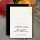 ユニークアーチゴールデン50結婚周年記念パーティー 箔招待状